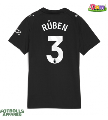 Manchester City Ruben Dias #3 Bortatröja Kvinnor 2025-26 Kortärmad